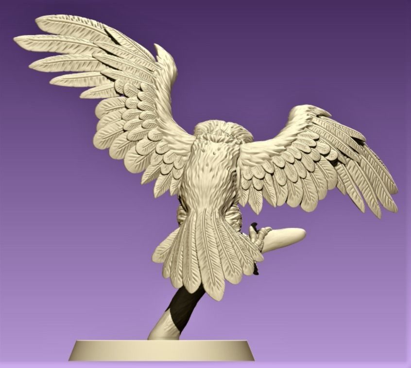 Barn Owl 3D print model_4