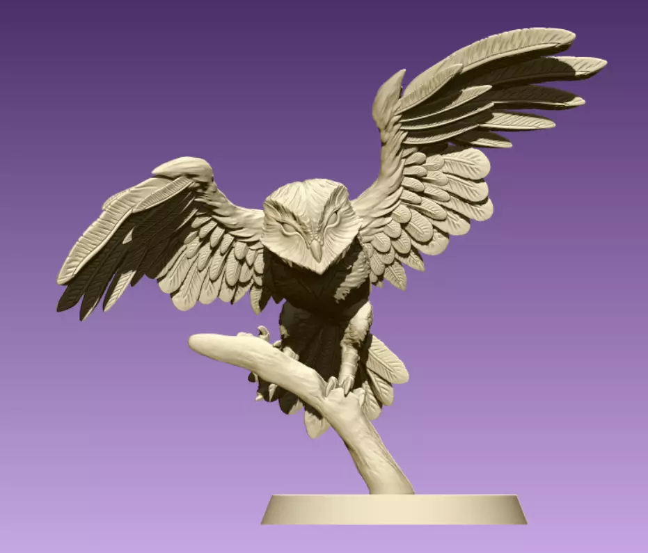 Barn Owl 3D print model_0