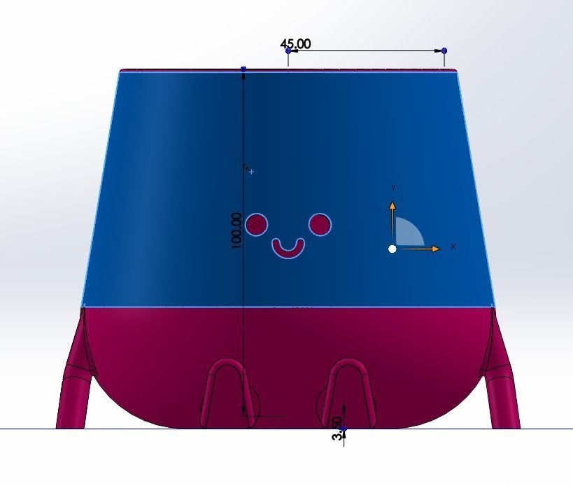 3D Printed Sitting Smiley Pot 3D print model_7