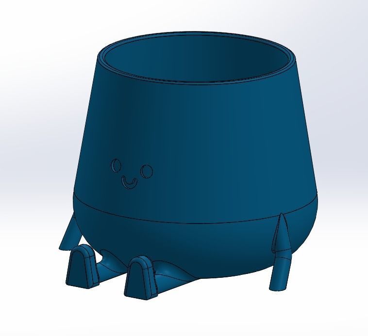 3D Printed Sitting Smiley Pot 3D print model_16