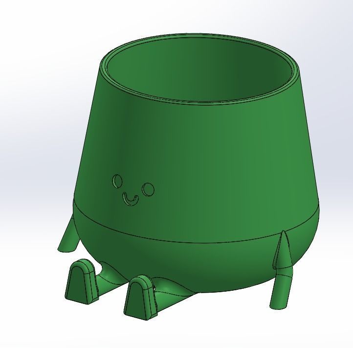 3D Printed Sitting Smiley Pot 3D print model_9