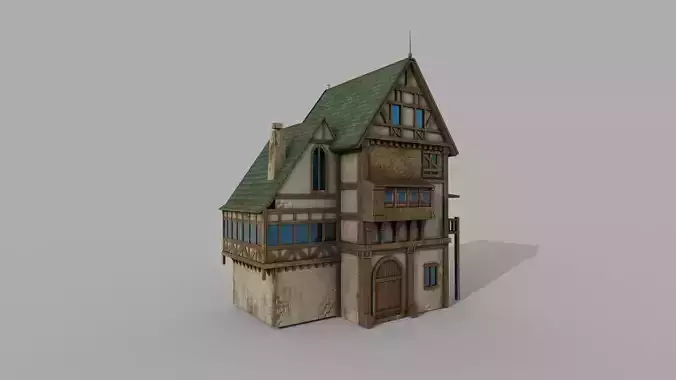 Medieval I Fantasy House 1 Low-poly 3D model