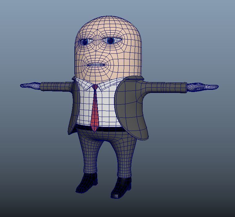 James Bond Minion 3D Rigged Model Low-poly 3D model_2