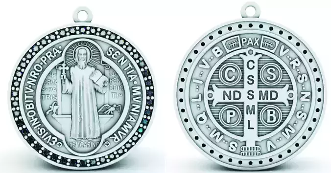 Sao Bento - Saint Benedict with brilhants 3D print model