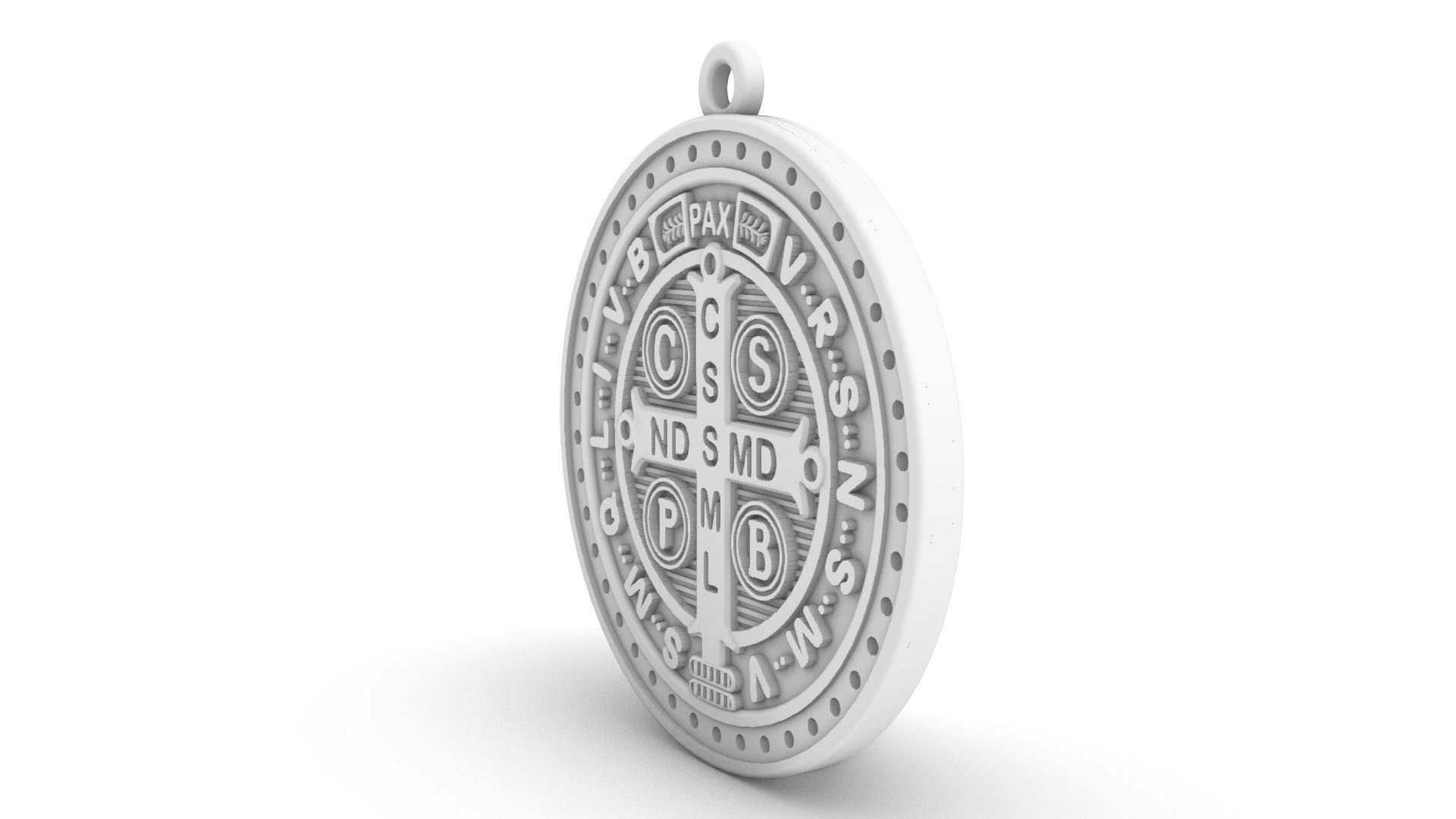 Sao Bento - Saint Benedict with brilhants 3D print model_5