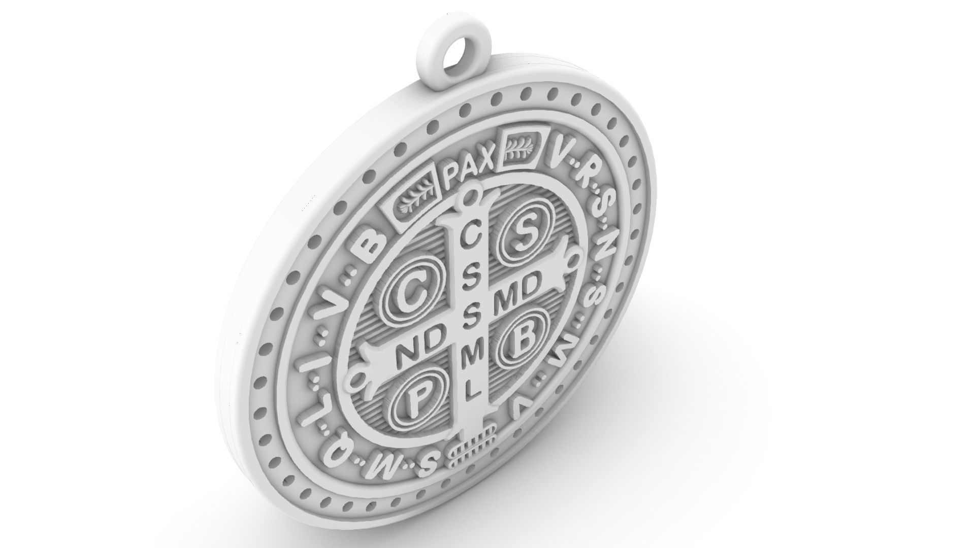 Sao Bento - Saint Benedict with brilhants 3D print model_12