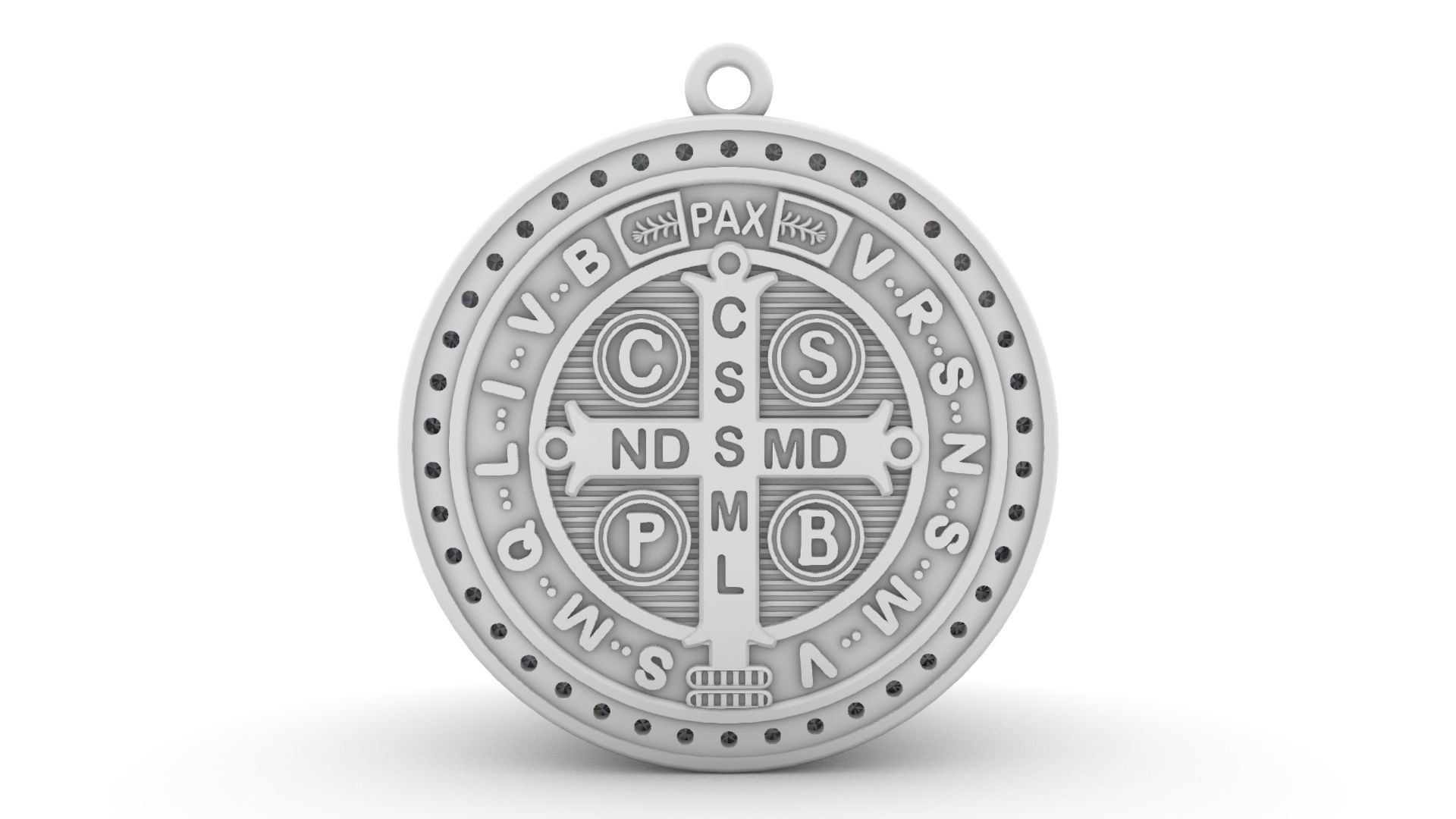 Sao Bento - Saint Benedict with brilhants 3D print model_7