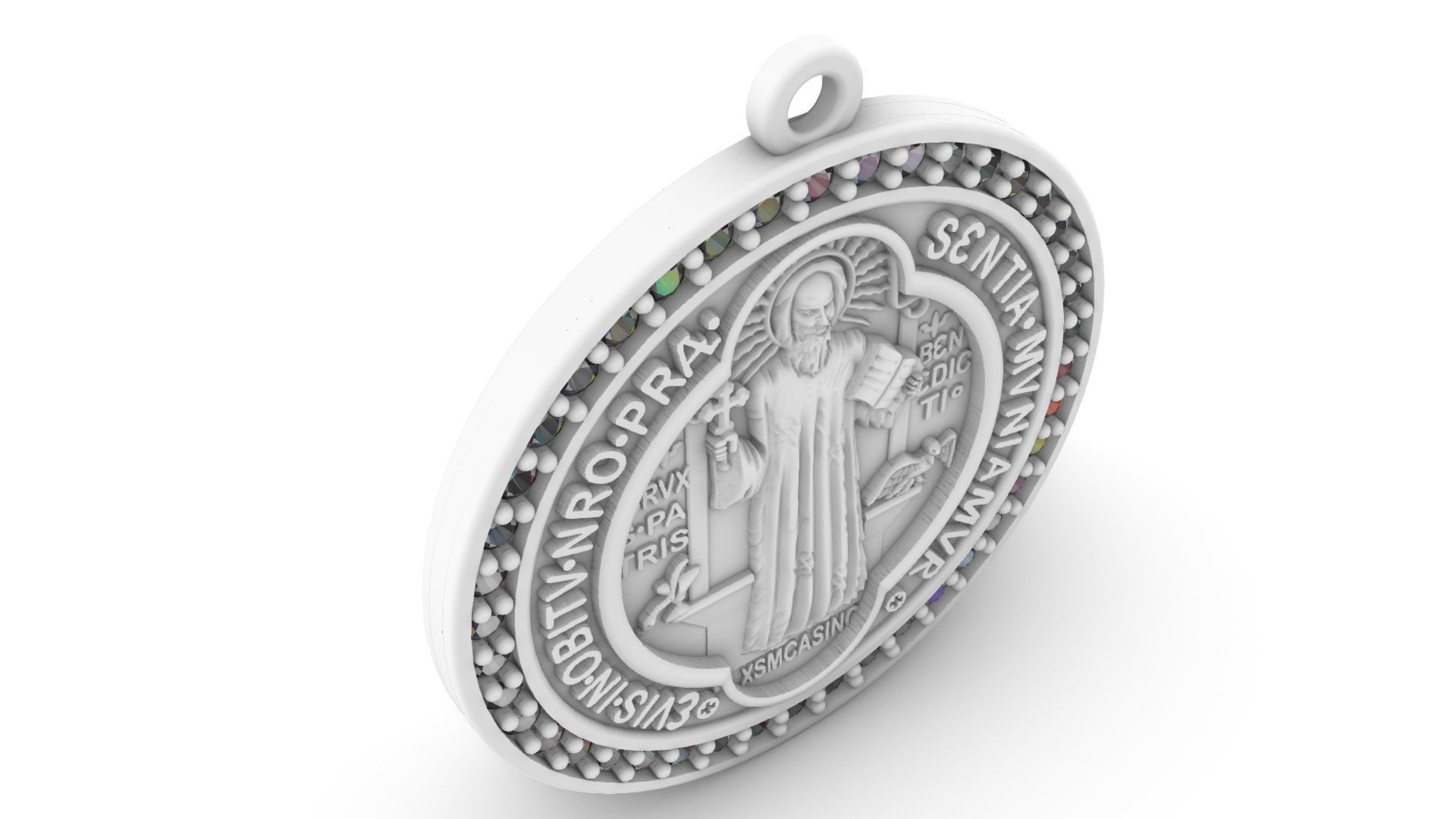 Sao Bento - Saint Benedict with brilhants 3D print model_11