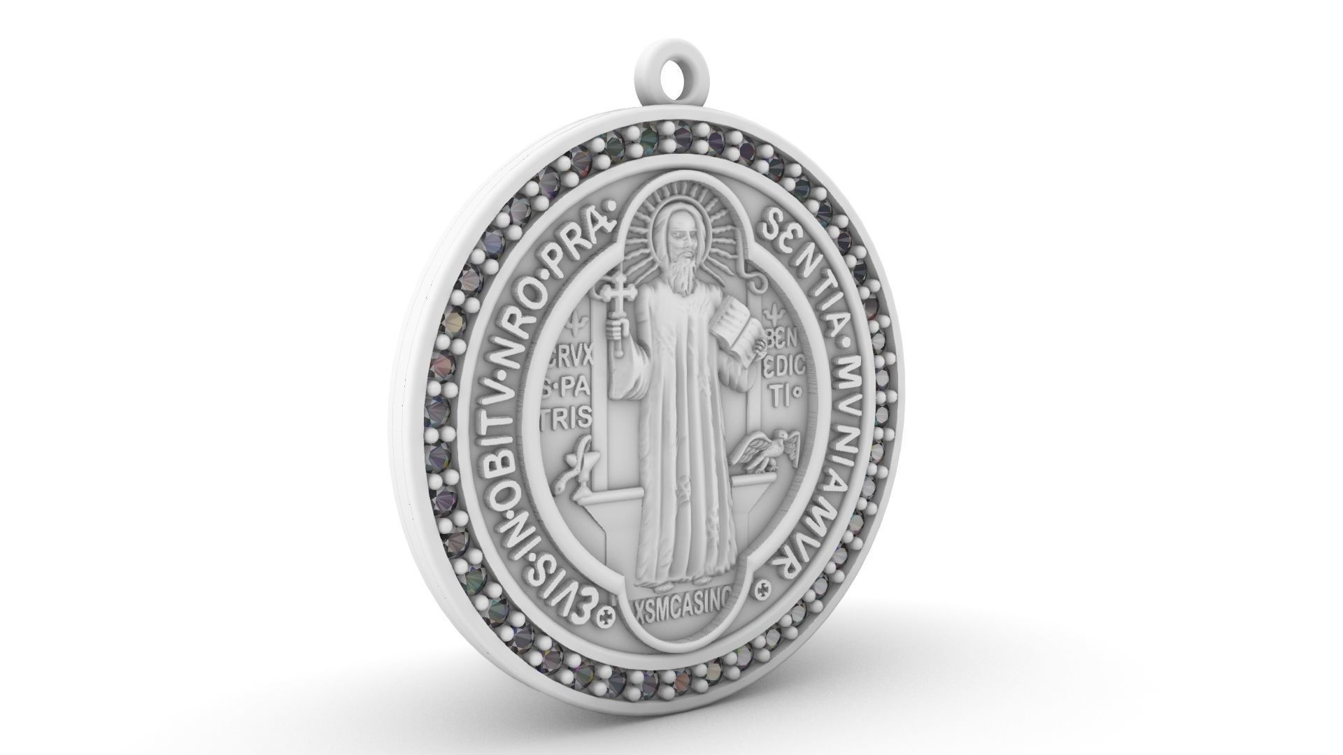 Sao Bento - Saint Benedict with brilhants 3D print model_2