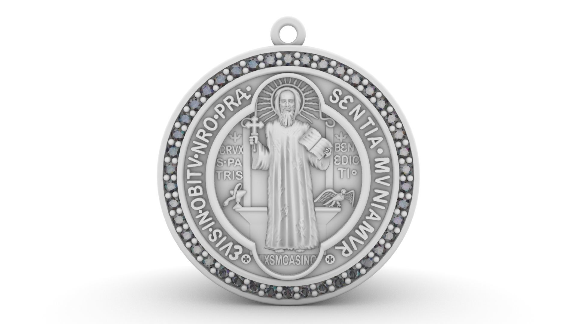 Sao Bento - Saint Benedict with brilhants 3D print model_1