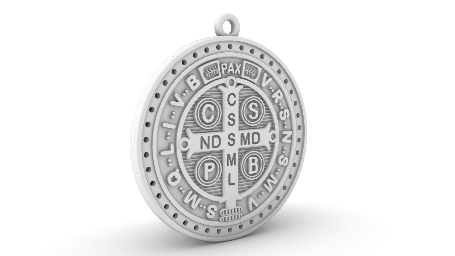 Sao Bento - Saint Benedict with brilhants 3D print model_8