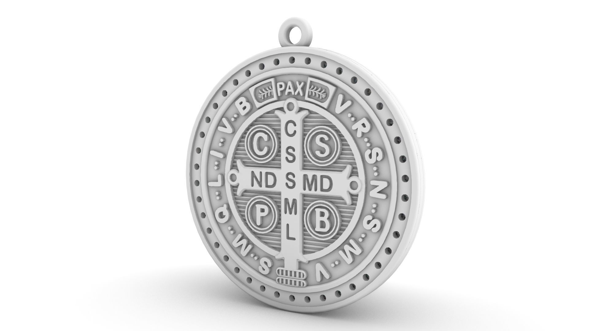 Sao Bento - Saint Benedict with brilhants 3D print model_6