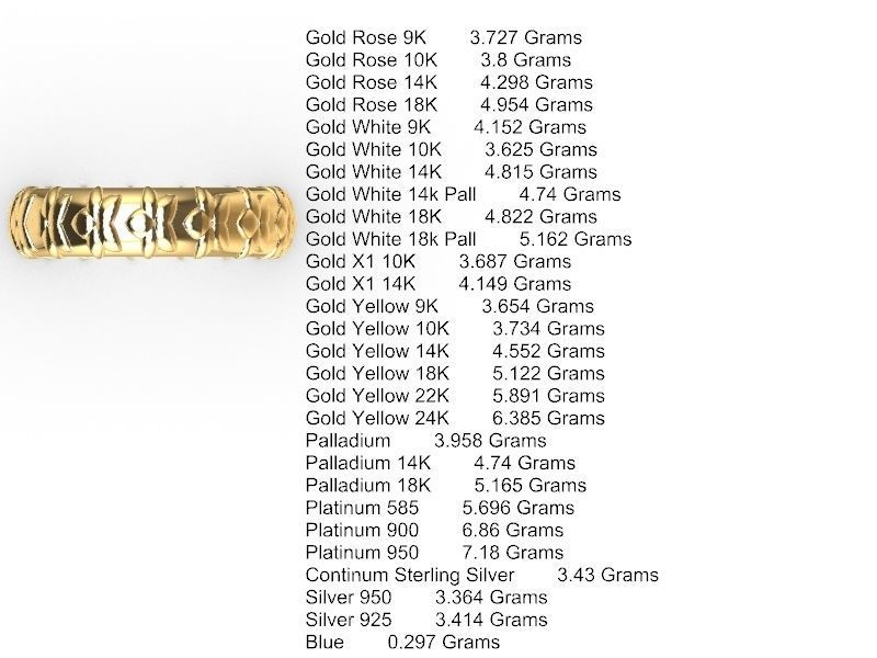 11 textured rings variety stl verified 3D print model_26