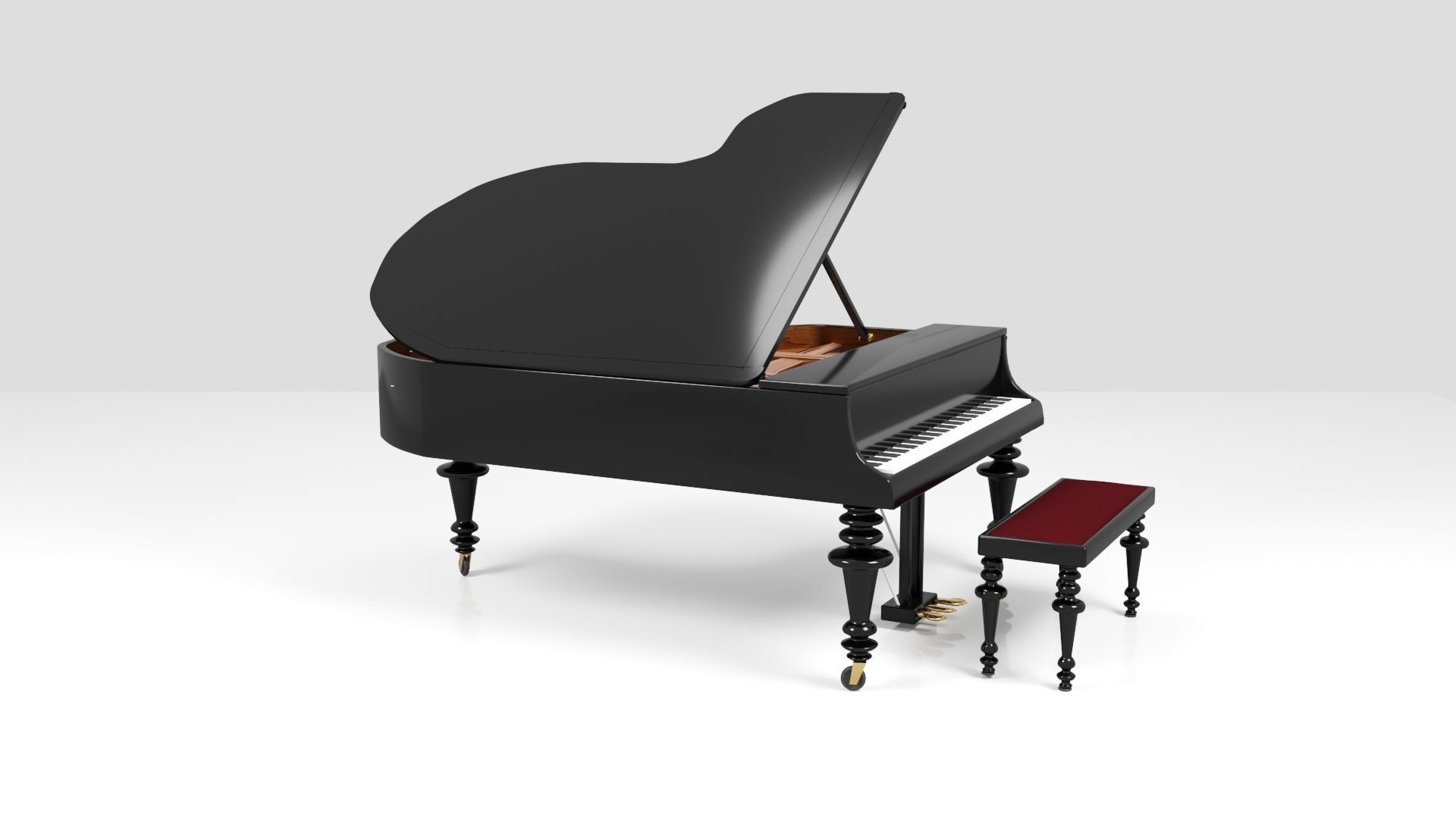 Grand Piano 3D model_6