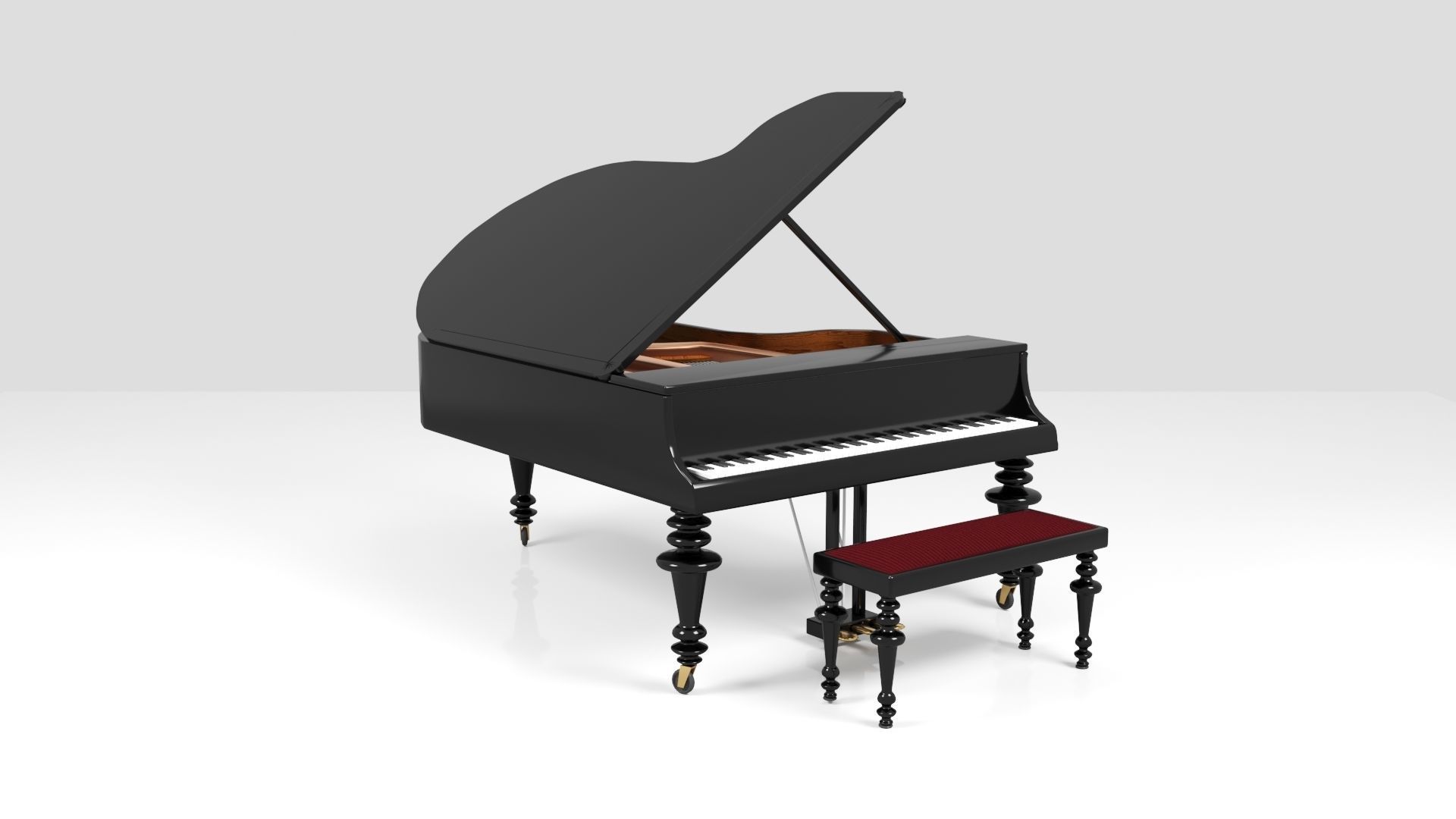 Grand Piano 3D model_5
