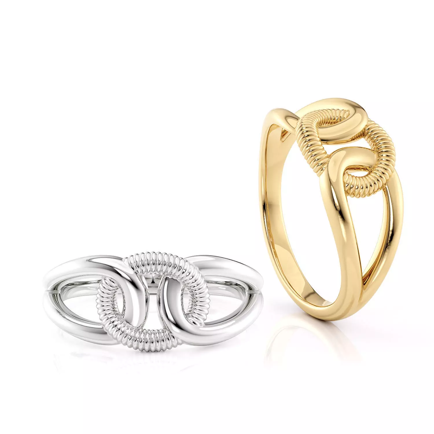 Fashion chain ring printable model 3D print model