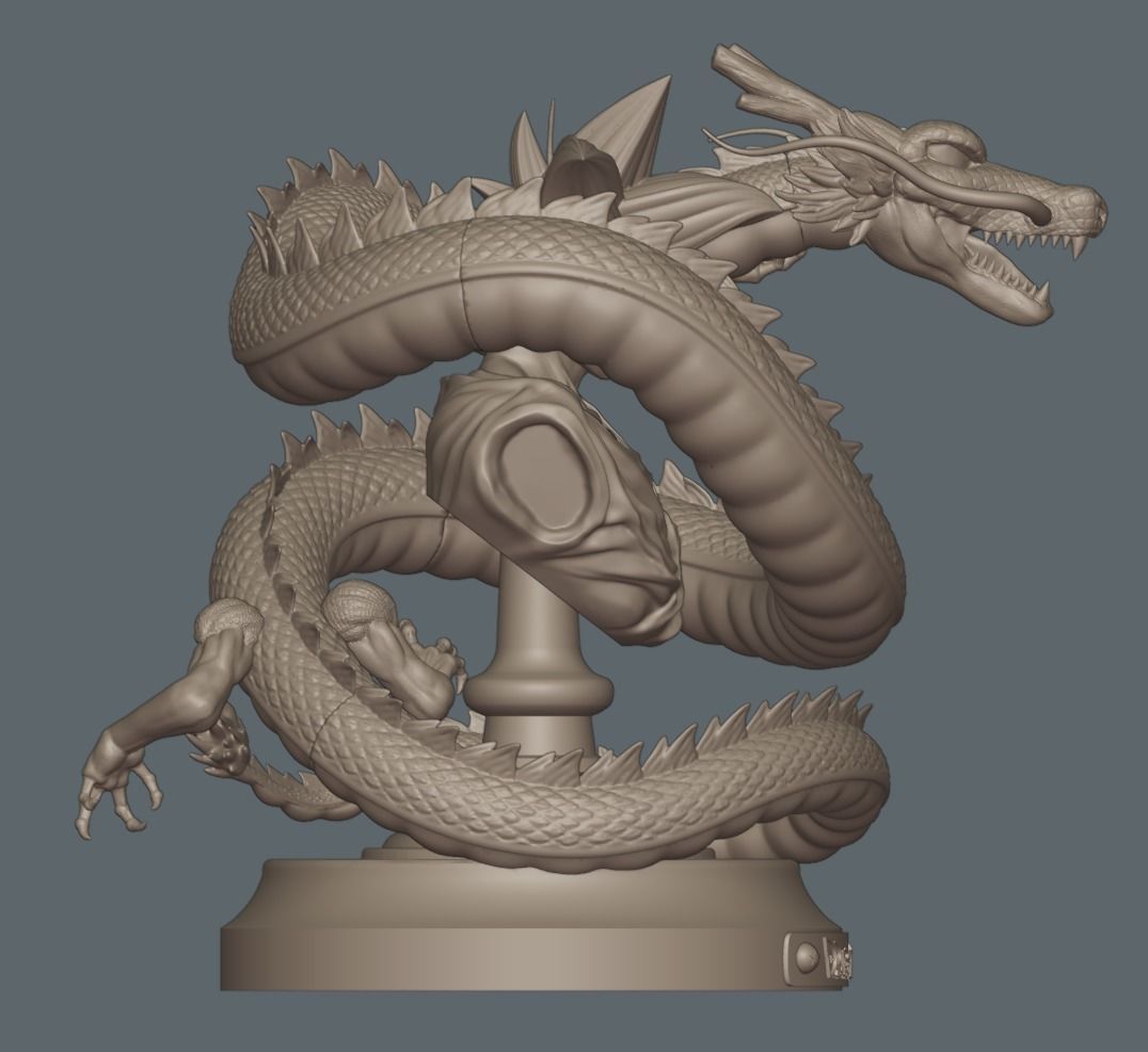 Dragonball Goku and Shenron - STL printing file 3D print model 3D Model Collection_19