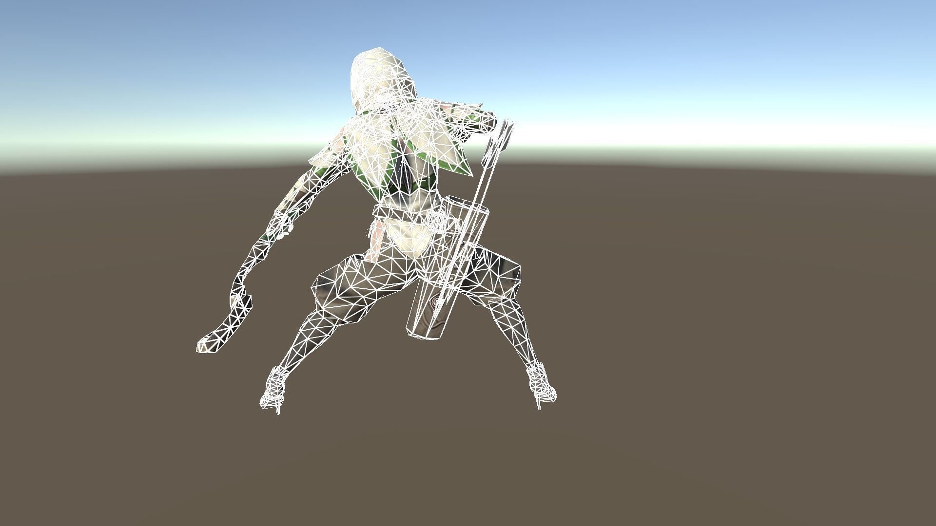 Hunter A woman with bow and arrow Low-poly 3D model_13