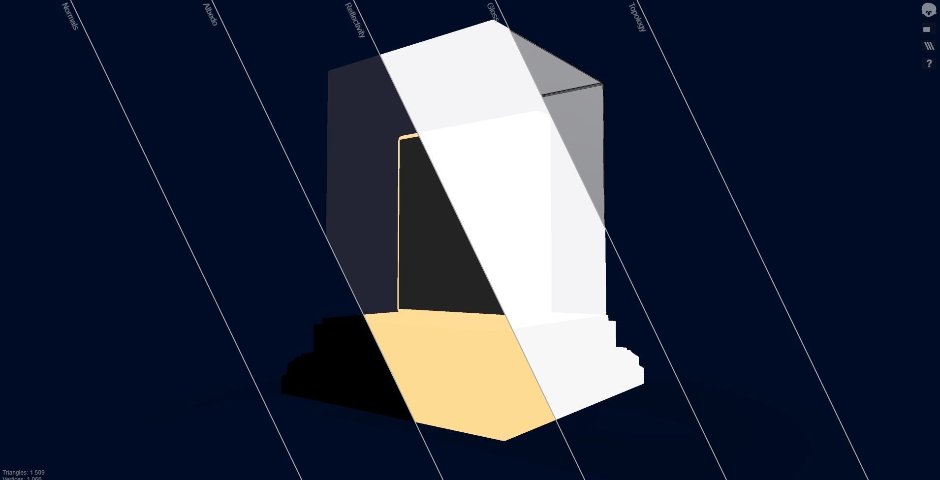 Mutant Ape 23 Gold Club Low-poly 3D model_10