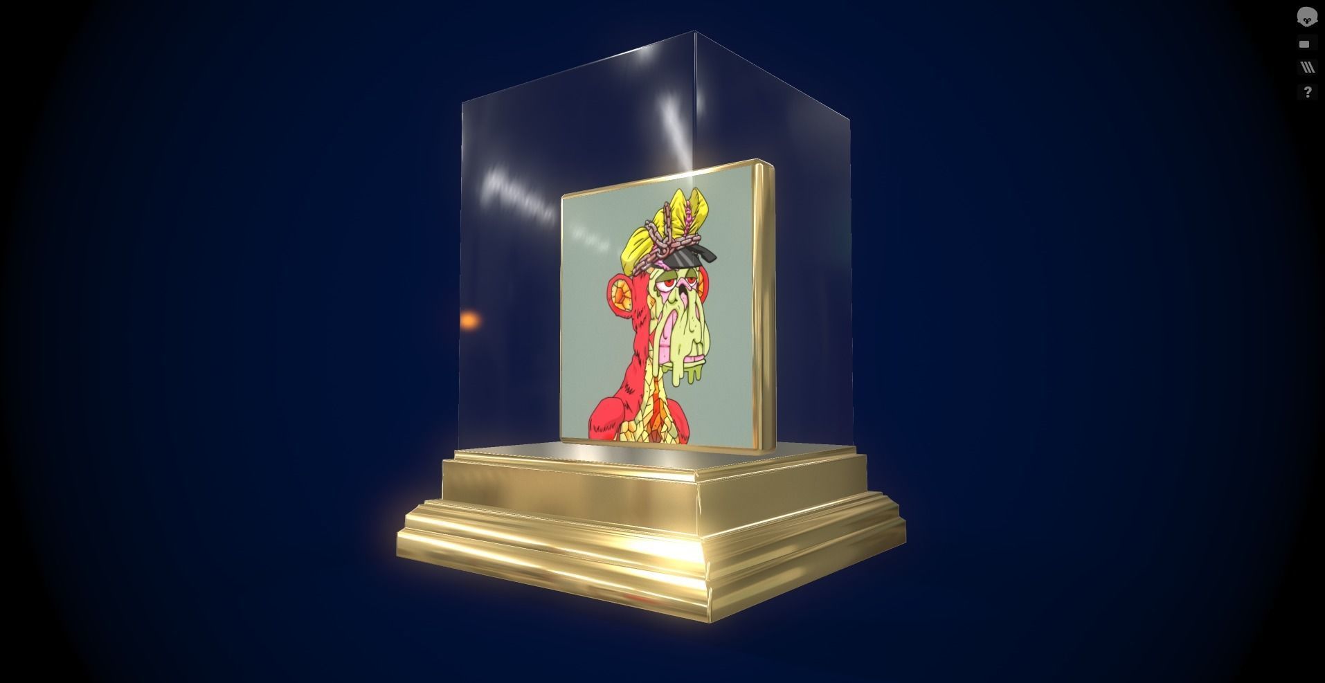 Mutant Ape 23 Gold Club Low-poly 3D model_8