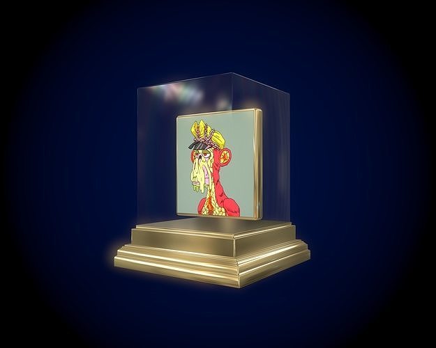 Mutant Ape 23 Gold Club Low-poly 3D model