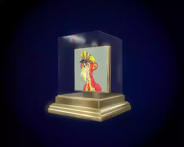Mutant Ape 23 Gold Club Low-poly 3D model
