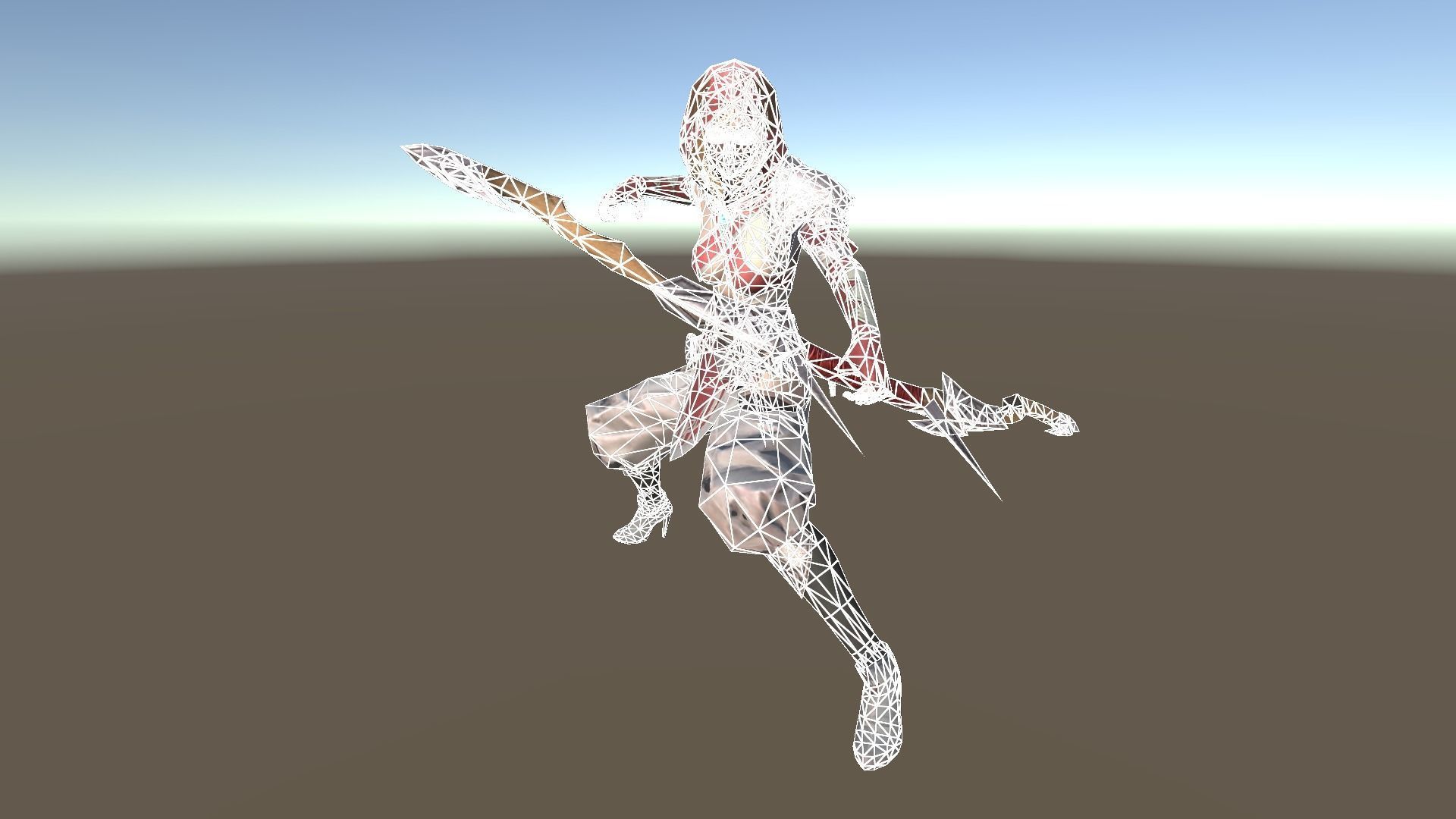 Hunter B character Low-poly 3D model_10