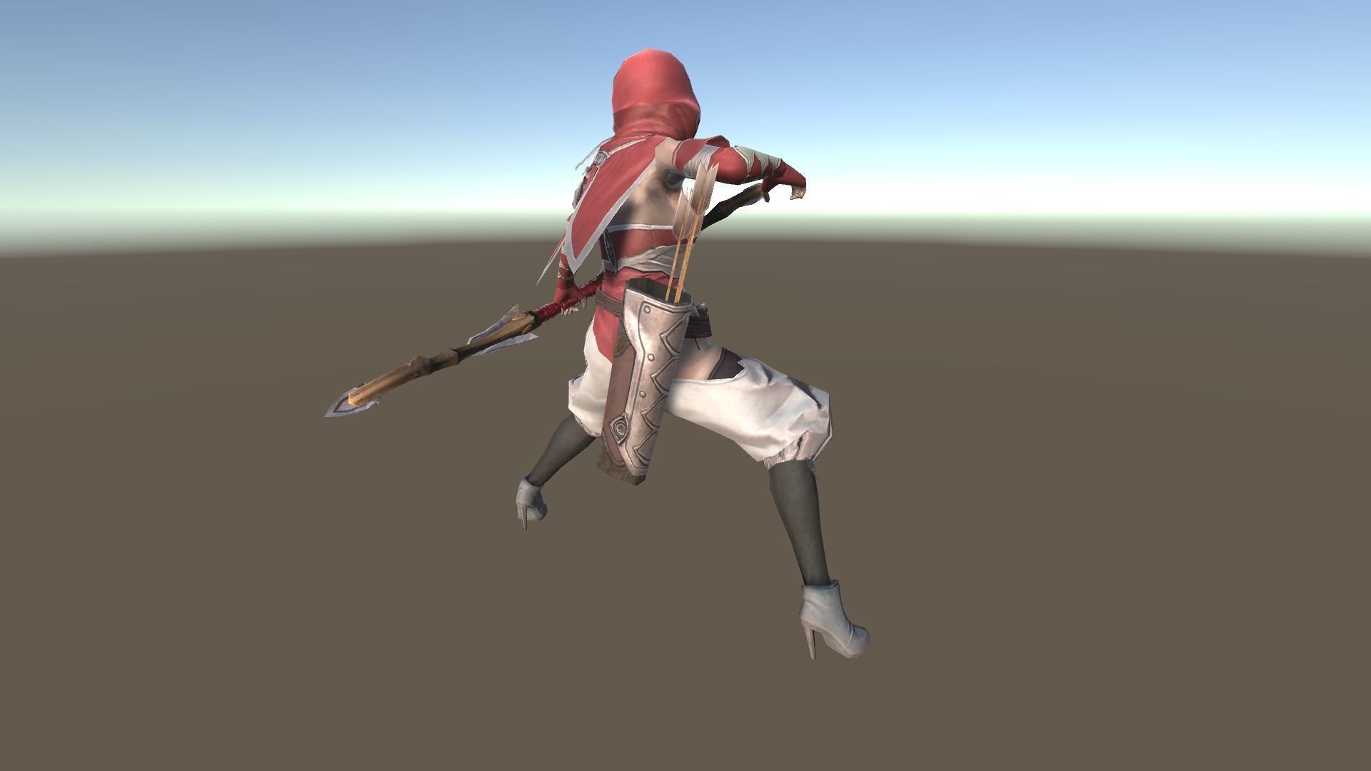 Hunter B character Low-poly 3D model_5
