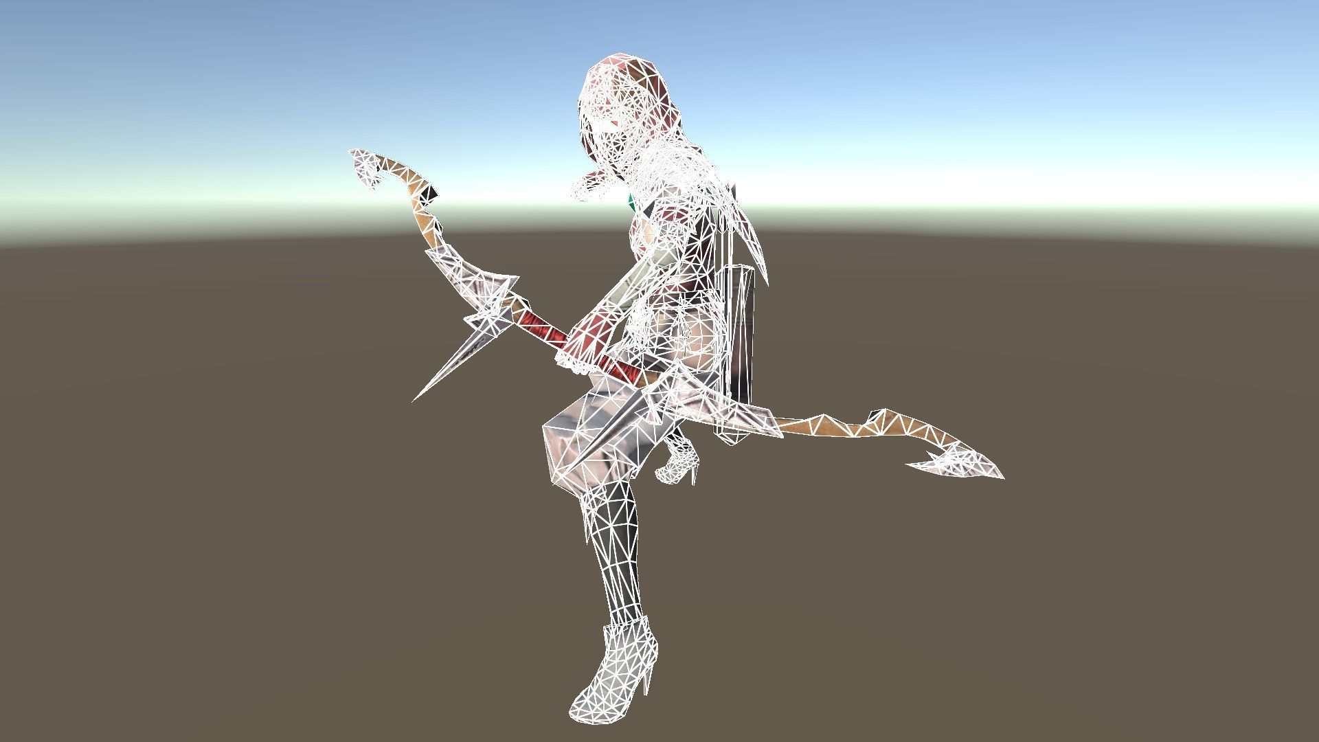 Hunter B character Low-poly 3D model_11