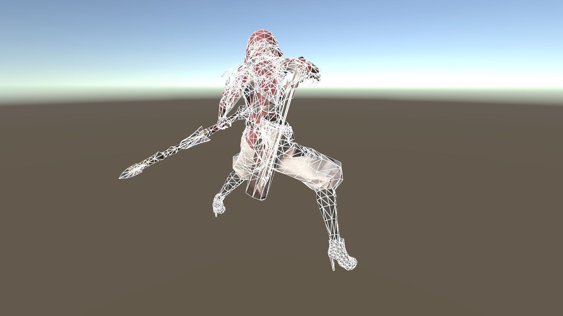 Hunter B character Low-poly 3D model_14