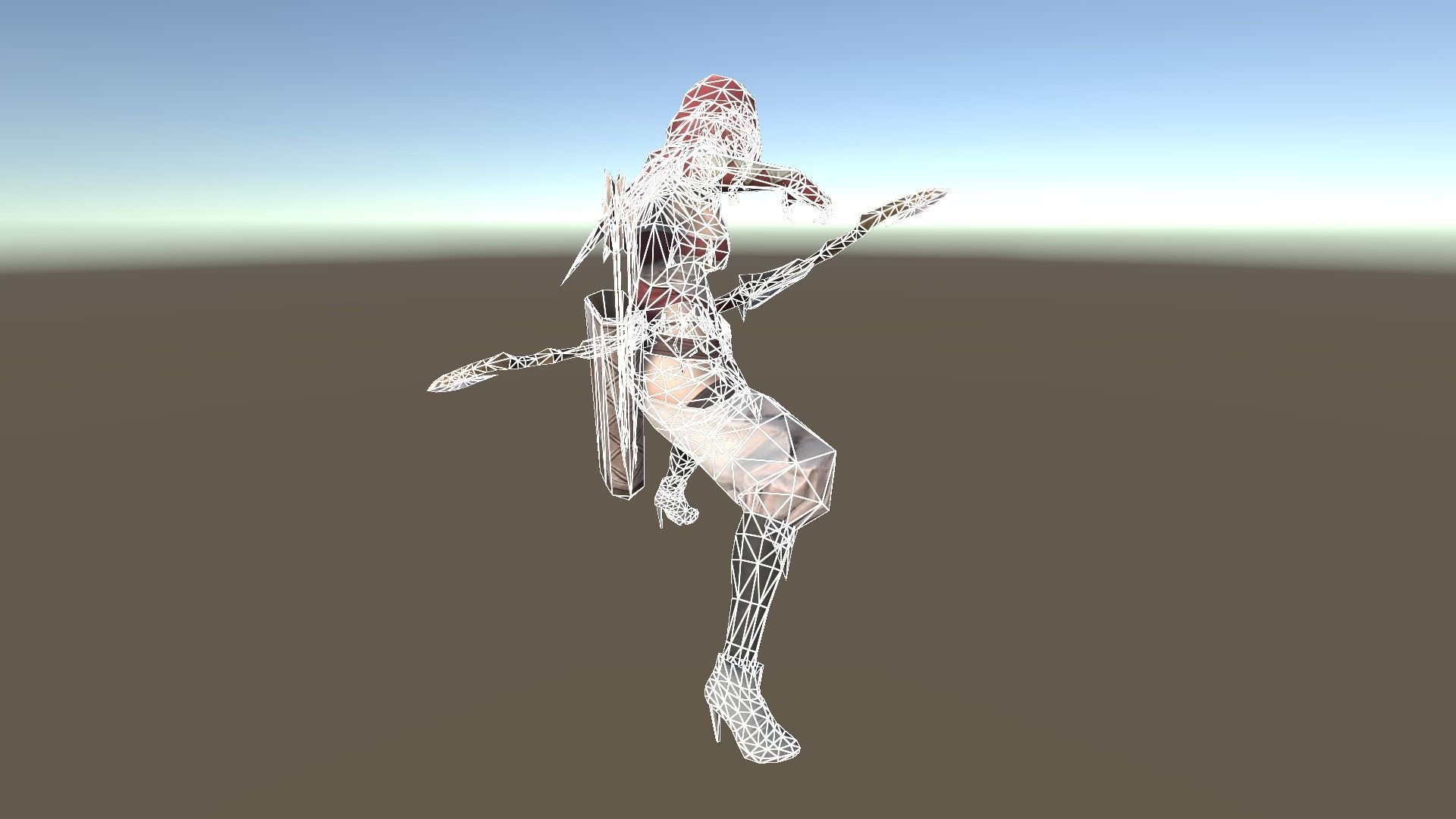 Hunter B character Low-poly 3D model_15