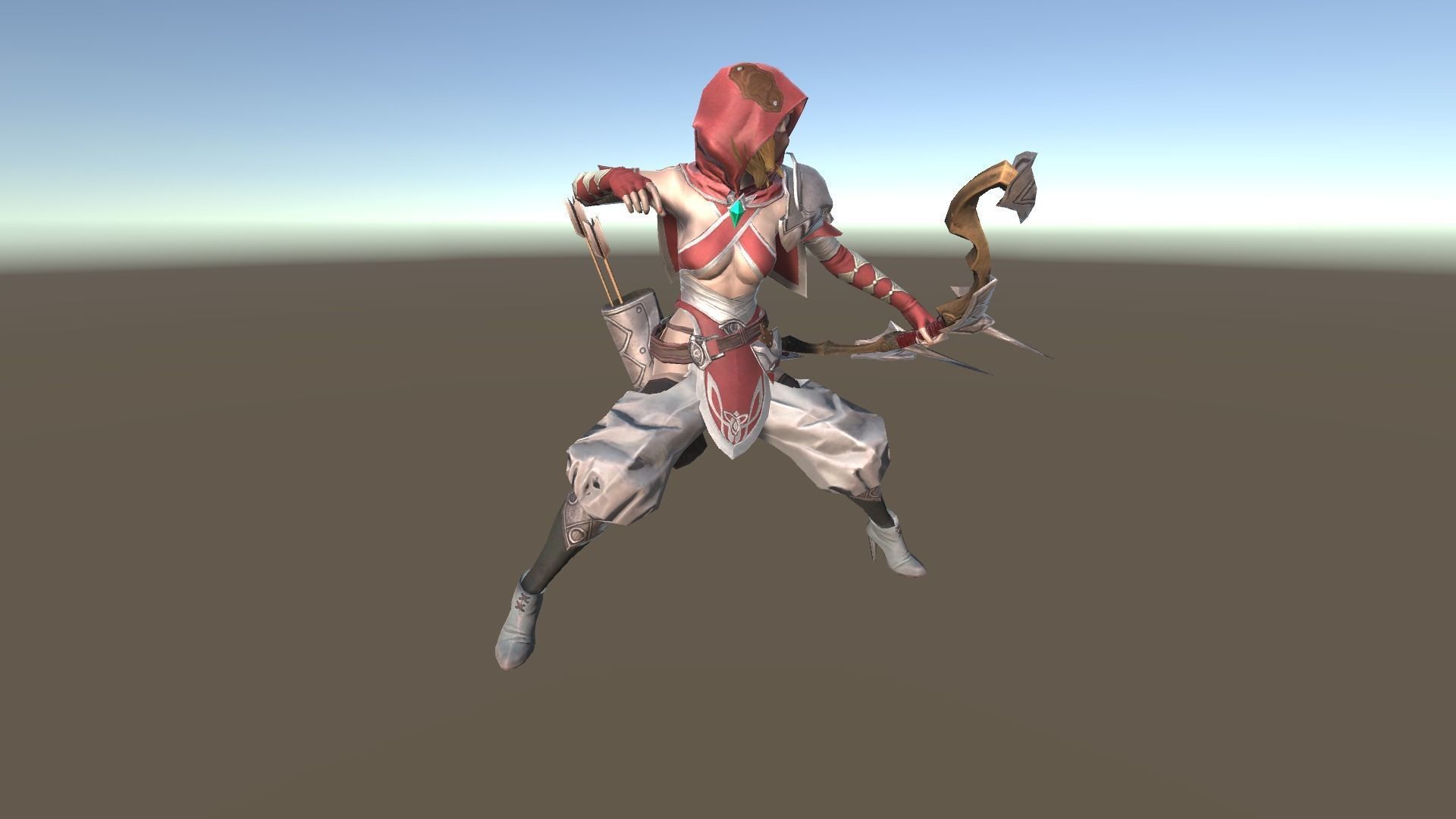 Hunter B character Low-poly 3D model_8