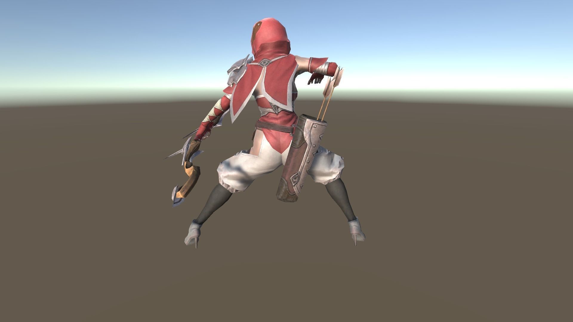 Hunter B character Low-poly 3D model_4