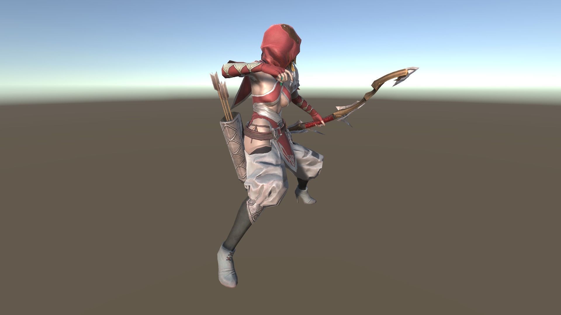 Hunter B character Low-poly 3D model_7