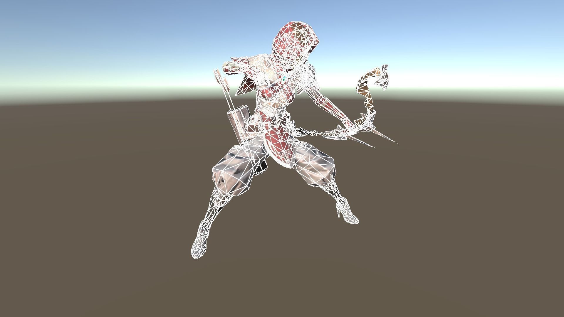 Hunter B character Low-poly 3D model_17