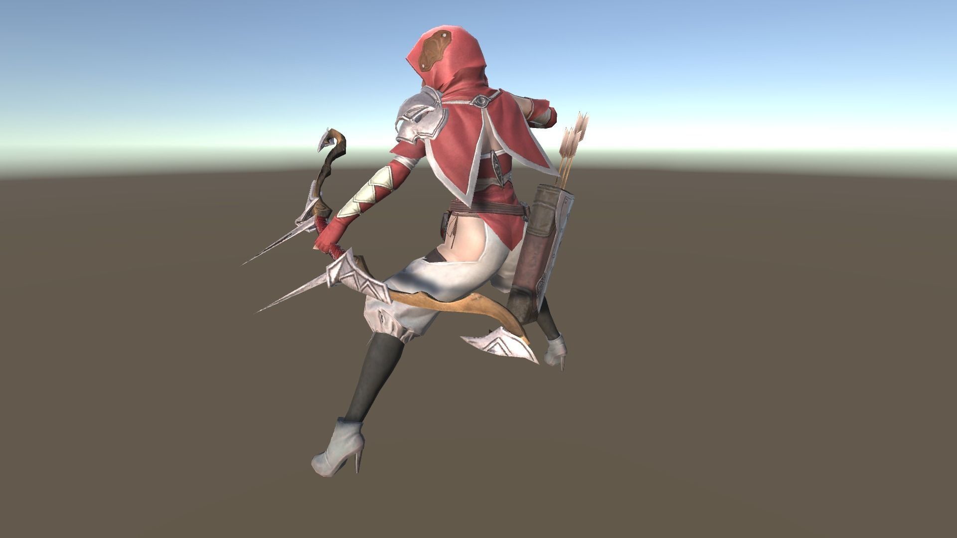 Hunter B character Low-poly 3D model_3