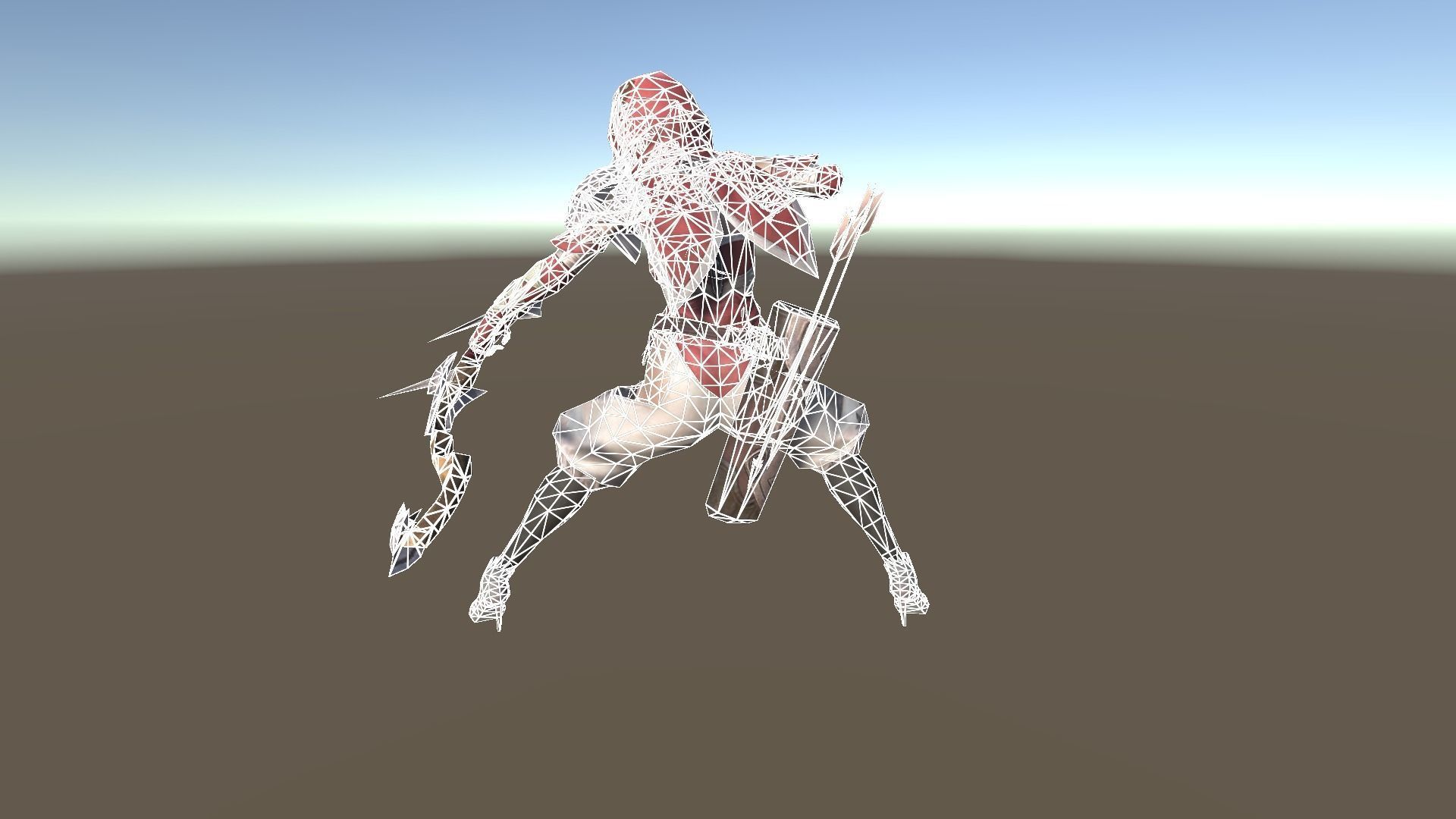 Hunter B character Low-poly 3D model_13