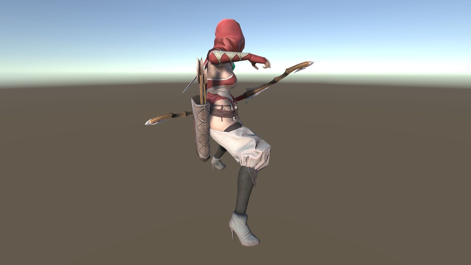 Hunter B character Low-poly 3D model_6