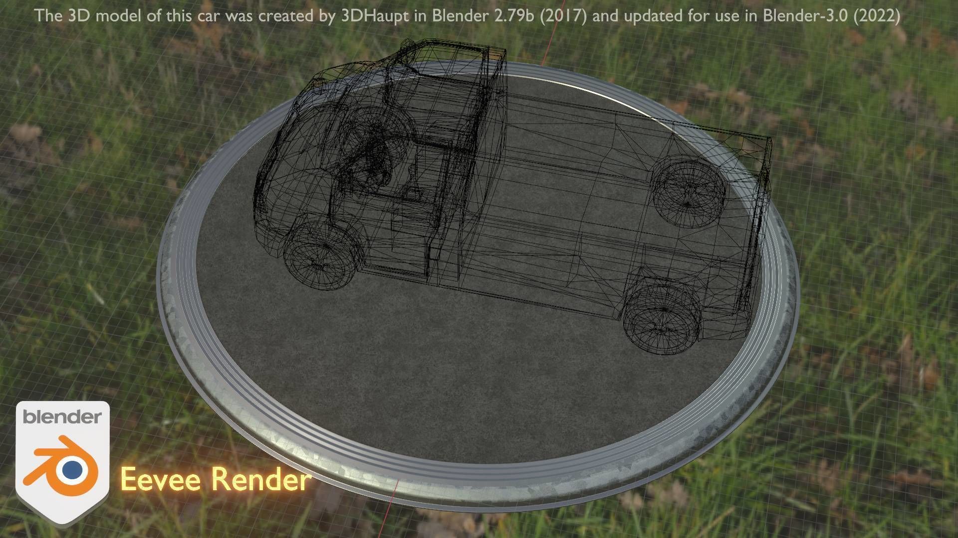 City Car 4 Commercial Pickup 3500 Type-C Black Low-poly 3D model_68