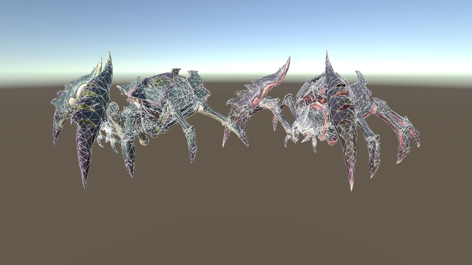 Giant Spiders Low-poly 3D model_12