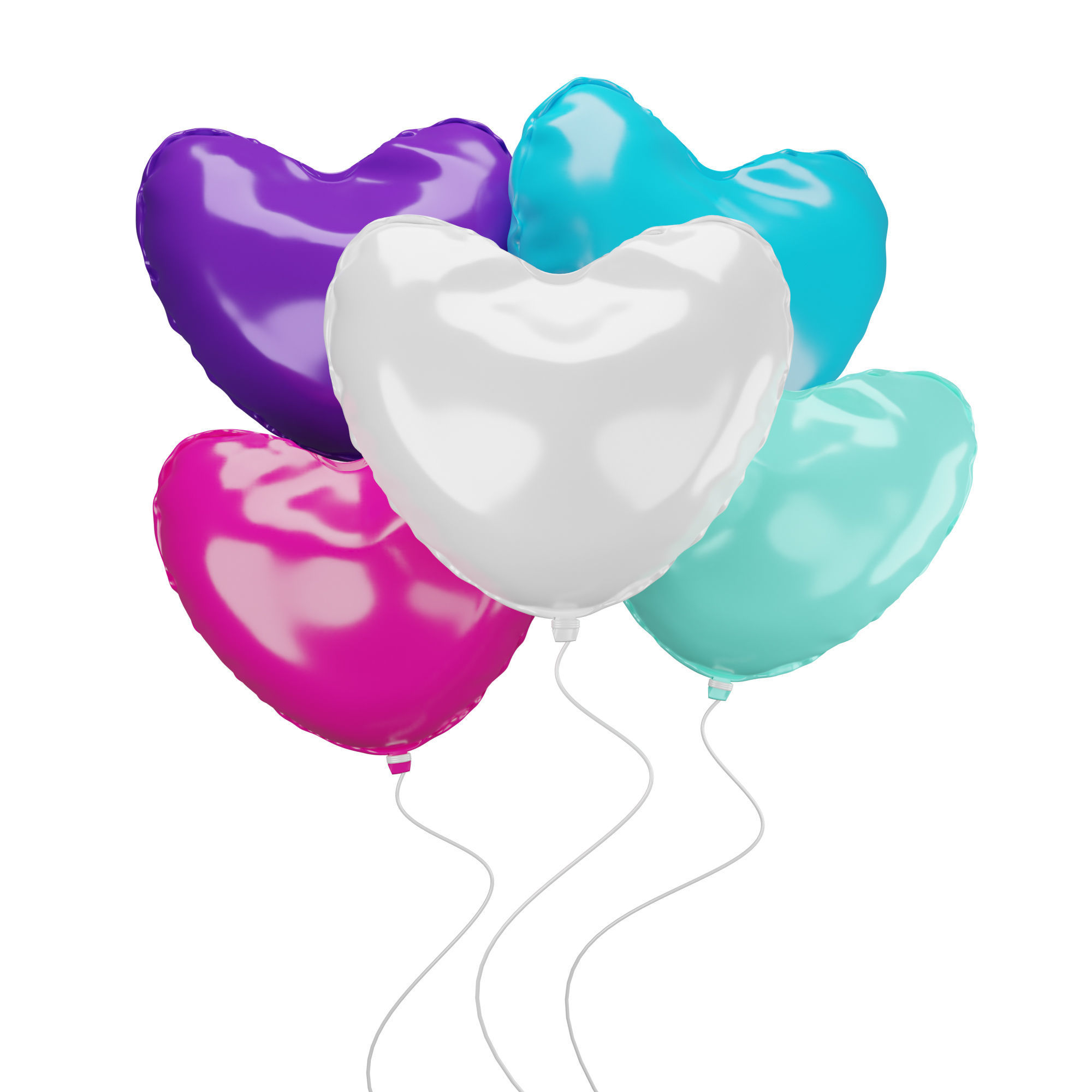 New Year Icon Pack 3D Model Low-poly 3D model_17