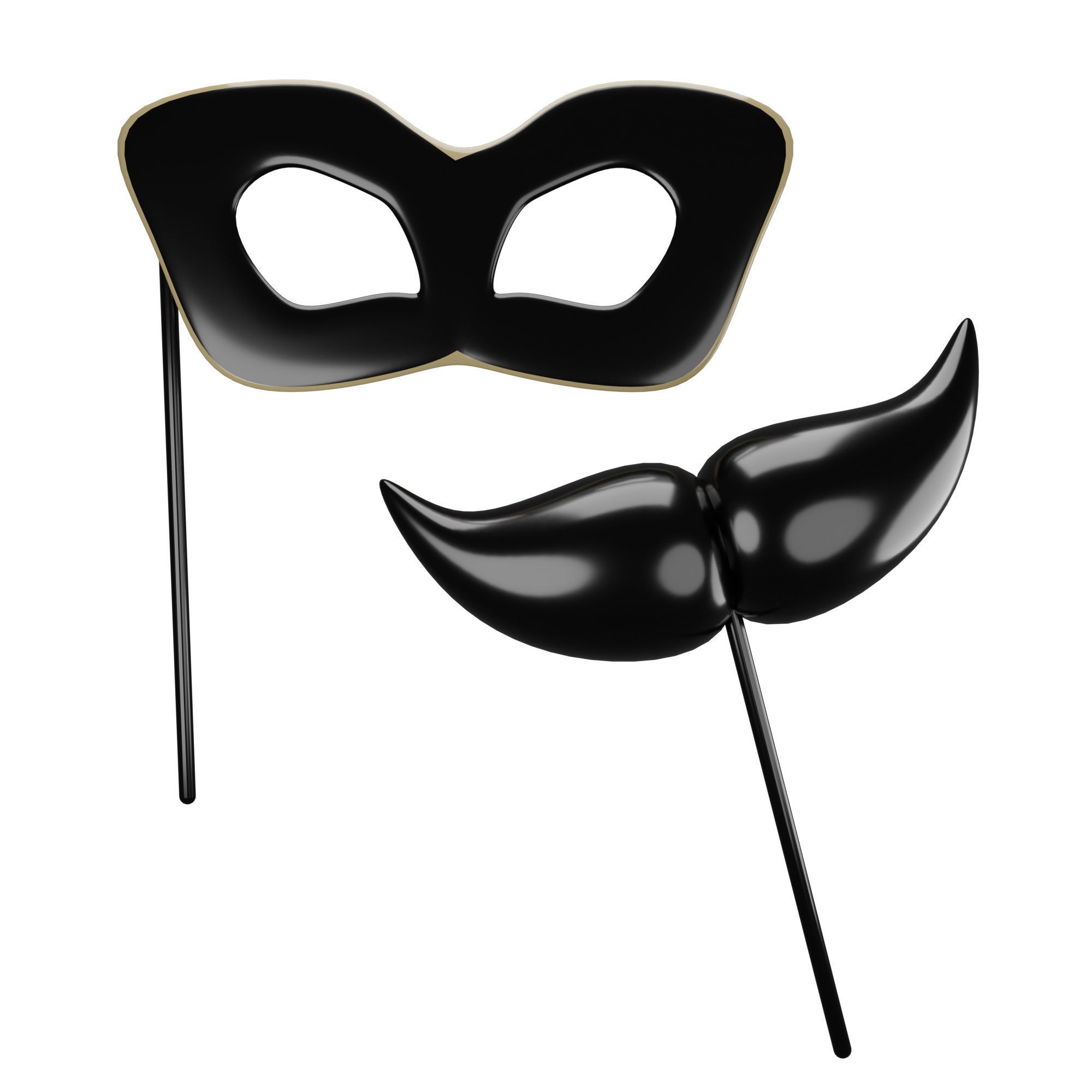 New Year Icon Pack 3D Model Low-poly 3D model_10