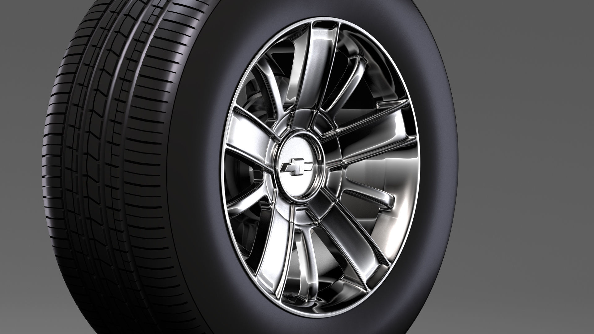 Chevrolet Silverado High Country wheel 2017 3D model_8