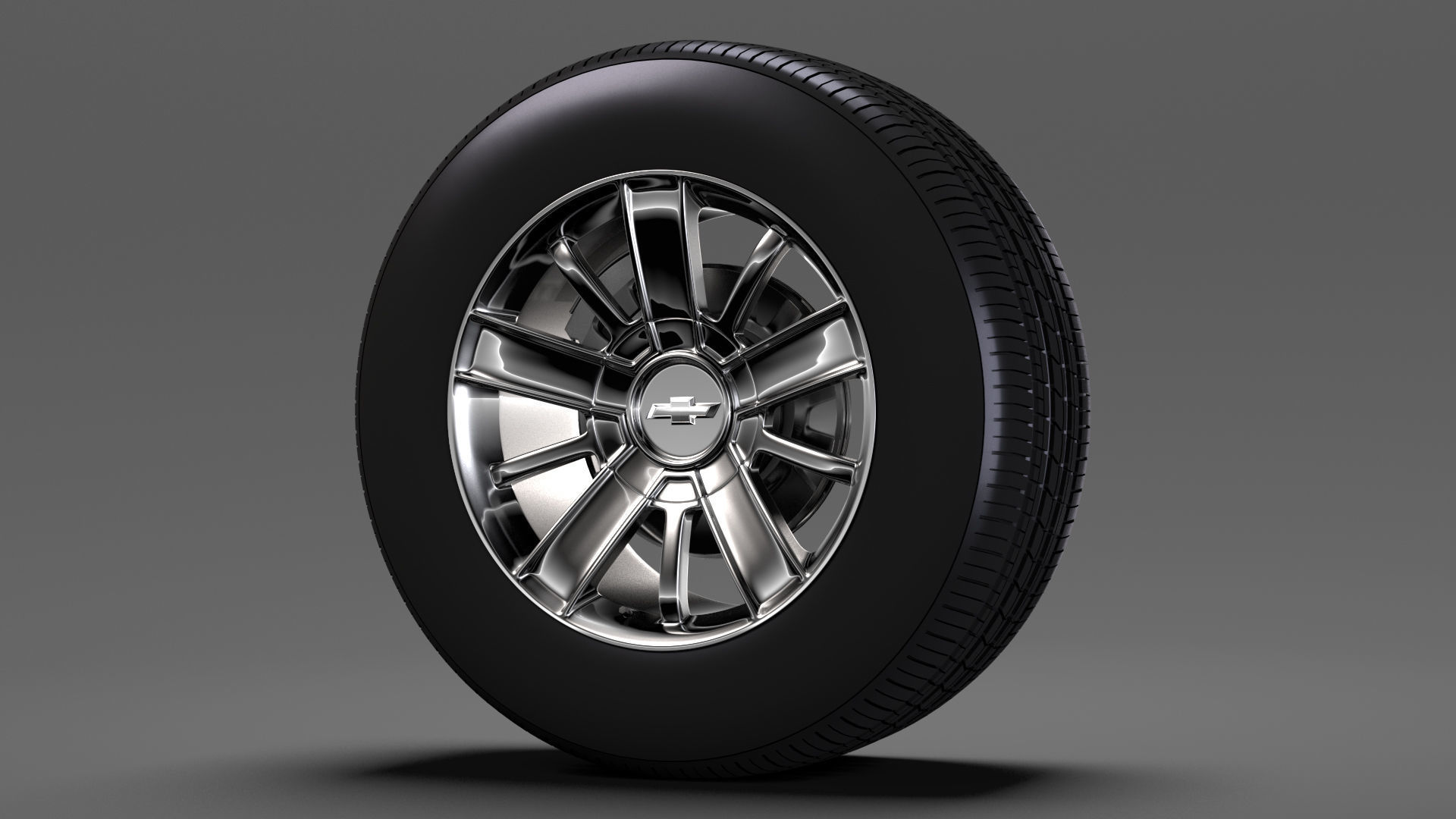 Chevrolet Silverado High Country wheel 2017 3D model_9