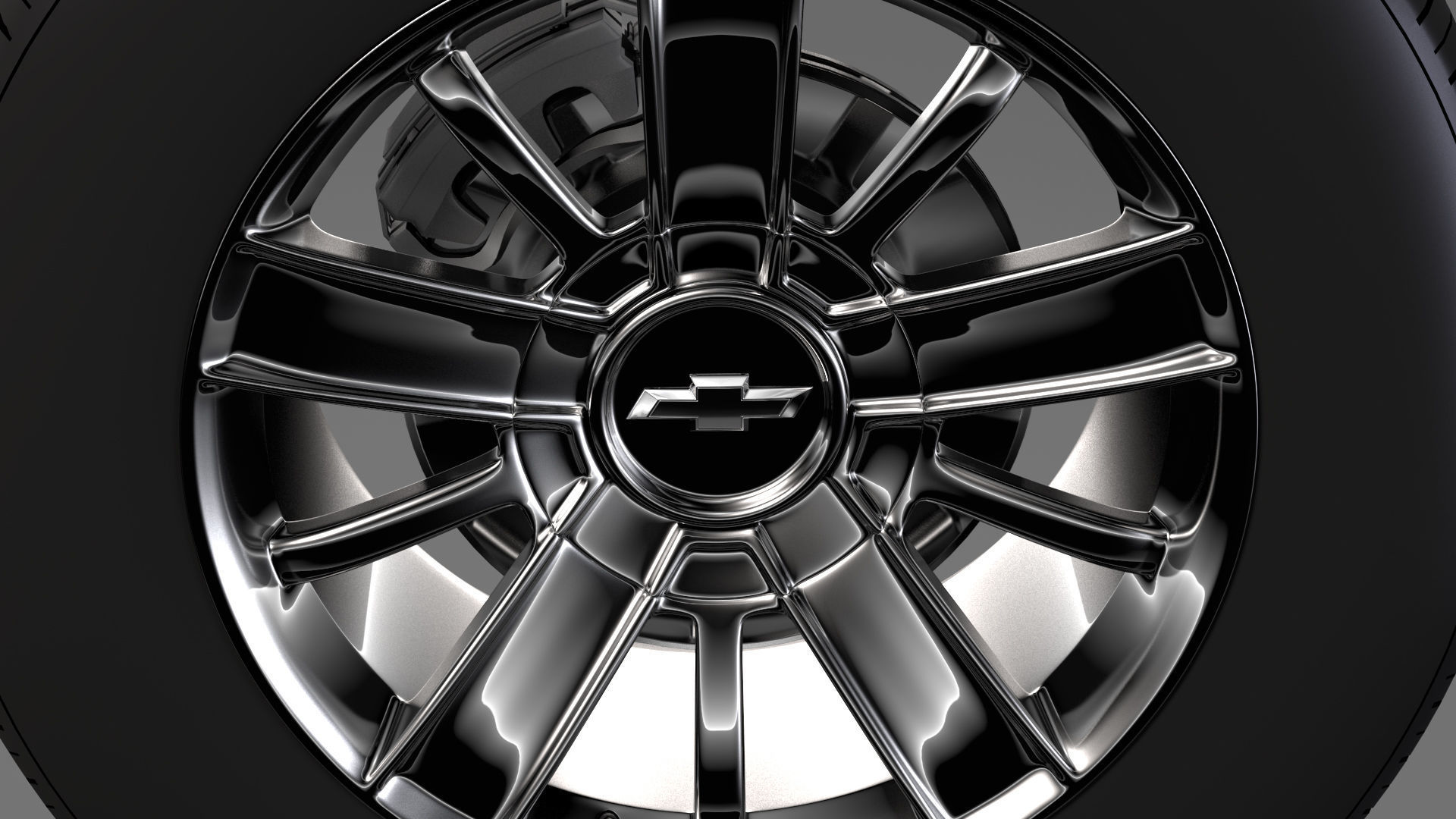 Chevrolet Silverado High Country wheel 2017 3D model_11