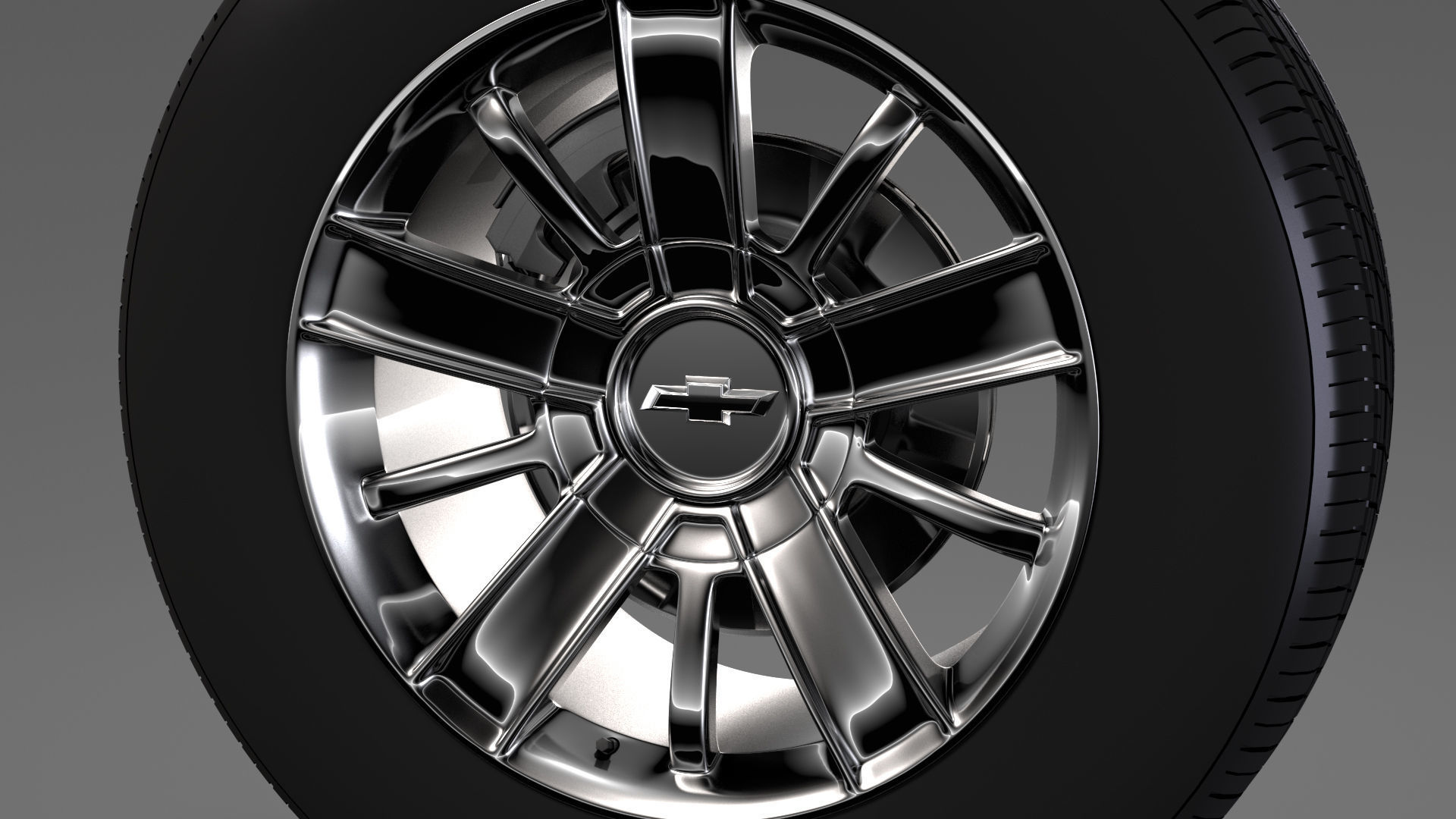 Chevrolet Silverado High Country wheel 2017 3D model_10