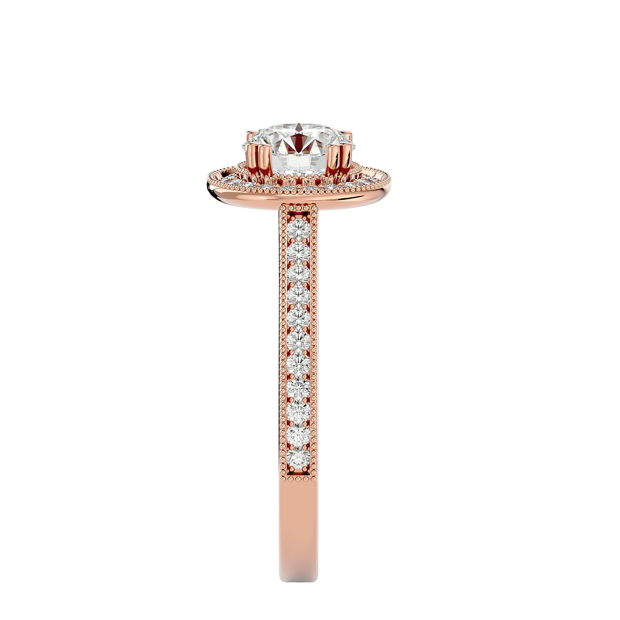 Solitaire ring model 3D print model_9