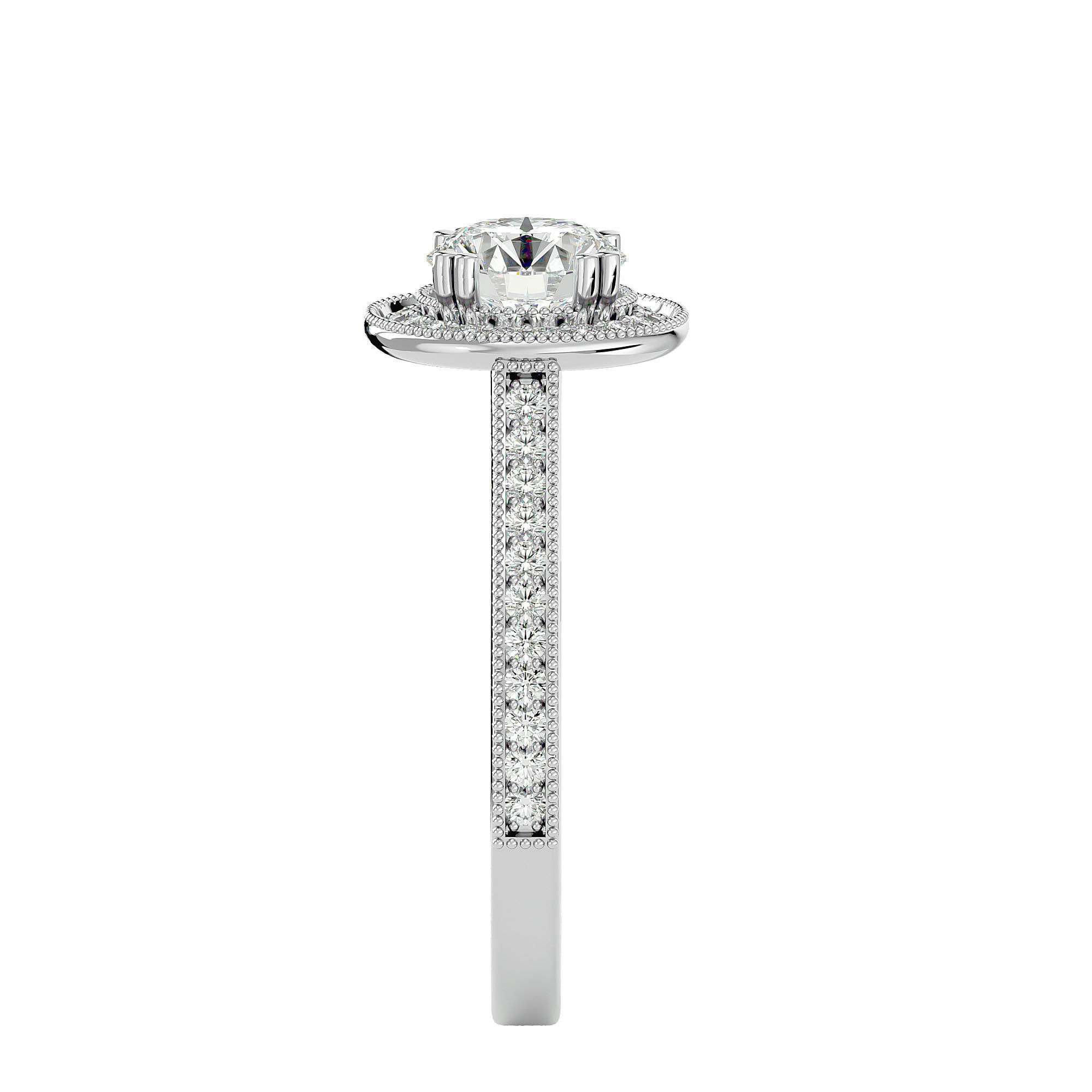 Solitaire ring model 3D print model_10