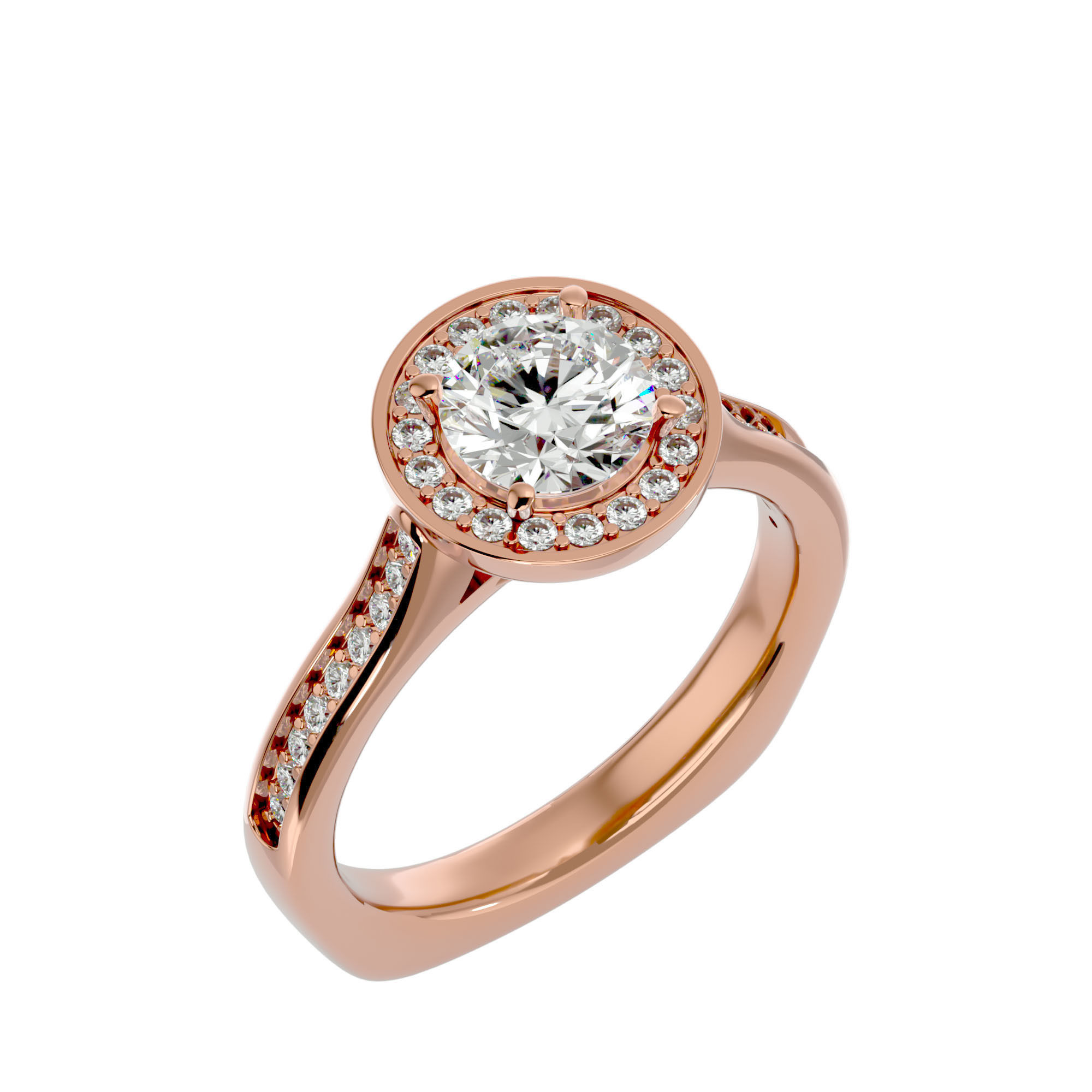 Solitaire ring model 3D print model_13