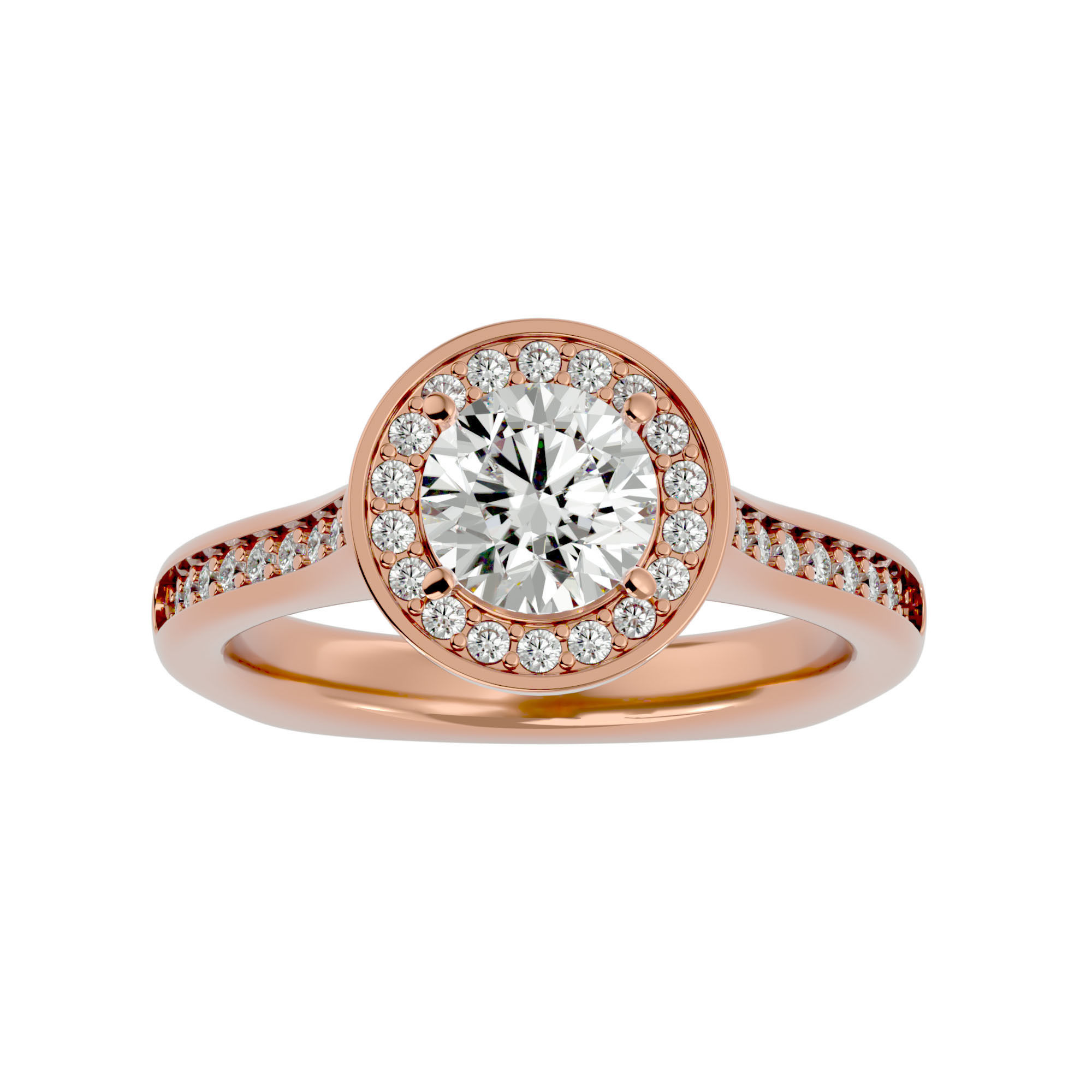 Solitaire ring model 3D print model_3